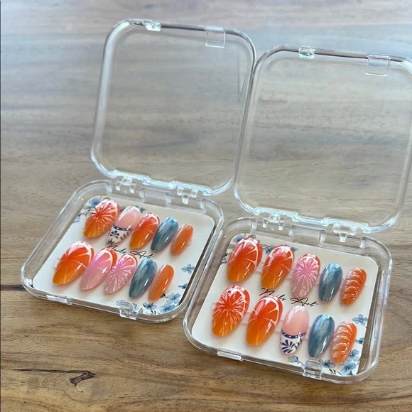 Orange 🍊 Press-On Nail Sets - Picture 1 of 4